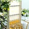 3-Tier White Rectangular Wooden Champagne Glass Holder Stand Party Decorations